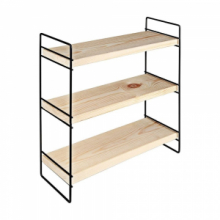 Scaffale Hobby 3 ripiani 40x13x40 nero ASZ1571