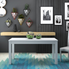 Tavolo allungabile Elindo 160x90 cm bianco frassinato