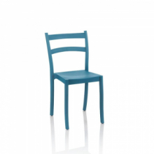 Sedia Samara polipropilene blu petrolio schienale 2 fasce orizzontali