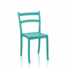 Sedia Samara polipropilene verde tiffany schienale 2 fasce orizzontali