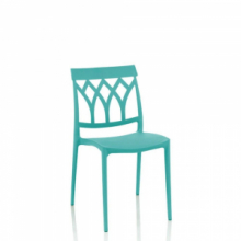 Sedia Salim polipropilene verde tiffany schienale disegno geometrico
