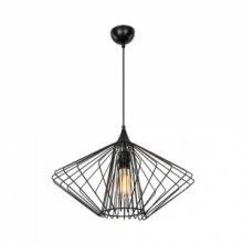 Lampada a sospensione Arona filo metallico nero