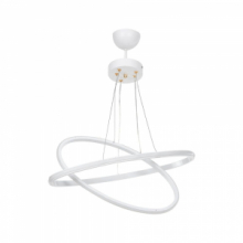 Lampada a sospensione Muso due anelli bianchi Led 