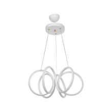 Lampada a sospensione LED Ilya forma spirale bianca 