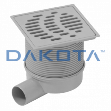 12 pz.Chiusino Telescopico Orientabile Scarico Ribassato (Telaio e Griglia Inox) - venduto in Blister Misure   150 x 150mm  