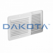 Griglia Fissa Rettangolare Alluminio Preverniciata Bianca - 1 pz. Misure   410 x 150mm  