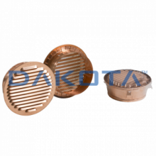 Griglia Fissa Tonda Rame - 1 pz. Misure   imbocco 150mm  