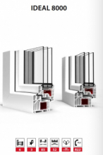 Finestra PVC 1 Anta a Ribalta Varie Misure Profilo ITALFROM® Aluplast Ideal 8000