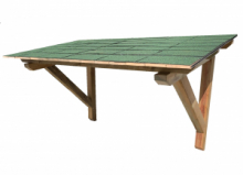 Pensilina ITALFROM in Legno di Pino impregnato con Copertura con Tegole Canadesi 205 cm x 115 cm x 113 cm H