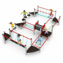 Percorso Per Bambini In Struttura Tubolare Di Acciaio Zincato E Verniciato