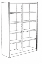 ARMADIO A GIORNO CON 5+5  RIPIANI   - cm 180x45x250h