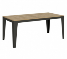 Tavolo Flame Evolution 90×160 Allungato 420 Telaio Antracite Piano disponibile in Diversi Colori