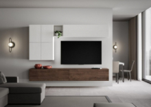 Parete soggiorno Isoka A16 L.268 P.39,5