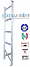 Spalla per scaffalature metalliche completa di diagonali , distanziali e basi Alta 250 cm Prof 30 cm Portata 1500kg