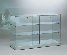 BANCO VETRINA - 143x46x90 cm - CRISTALLI TEMPERATI MADE IN ITALY