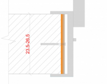 Stipite per Spessore Muro Fino da 23,5 a 26,5 cm per Porte Interne in Pvc - ITALFROM®